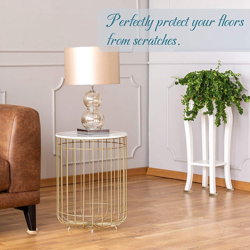 8 Pieces Felt Floor Cups 4.5 cm Round Furniture Felt Castors Non Slip Floor Protector for Chair Legs Furniture