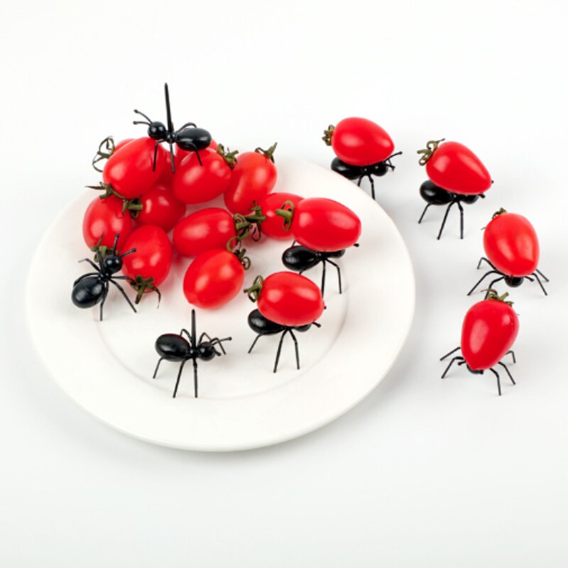6/18Stck Ameise Obst Gabel Besteck Kuchen dekoration Ameise bilden Gabeln Kuchen Nachtisch Heimat Küche Party Abendessen Obst dekoration