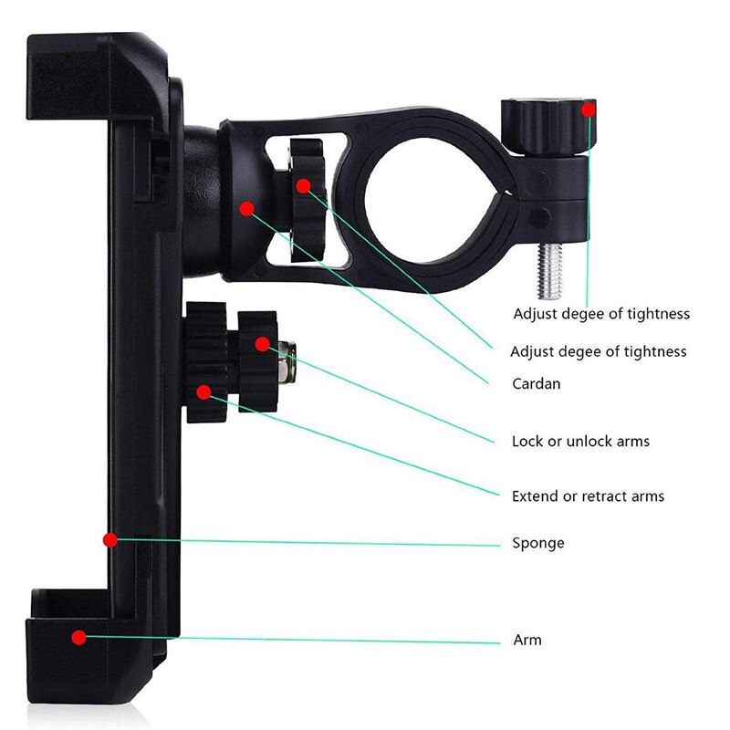 Fiets Telefoon Houder Fiets Universele Gsm Houder Stuur Stand GPS Beugel Voor iPhone Samsung Huawei Telefoon Ondersteuning