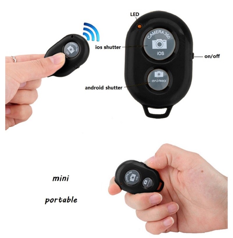 Mini Ontspanknop Bluetooth afstandsbediening knop camera voor selfie accessoire camera foto remote controller adapter