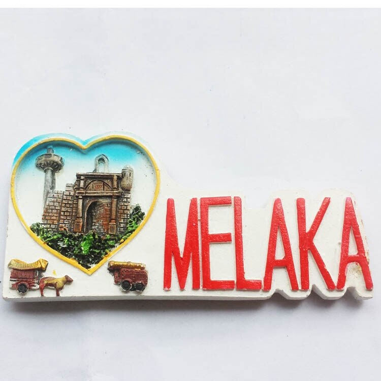 Malaysia Greece Fridge Magnets Tourist Souvenir Melaka Kuala Lumpur 3d Resin Relief Scenery Refrigerator Sticers Home Decor