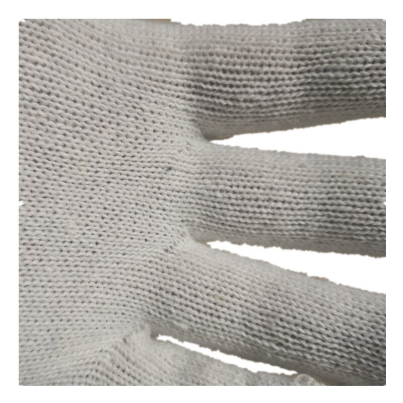 Guantes de hilo de protección laboral, hilo de algodón, hilo blanco, controlador de sitio, guantes de trabajo de reparación de automóviles