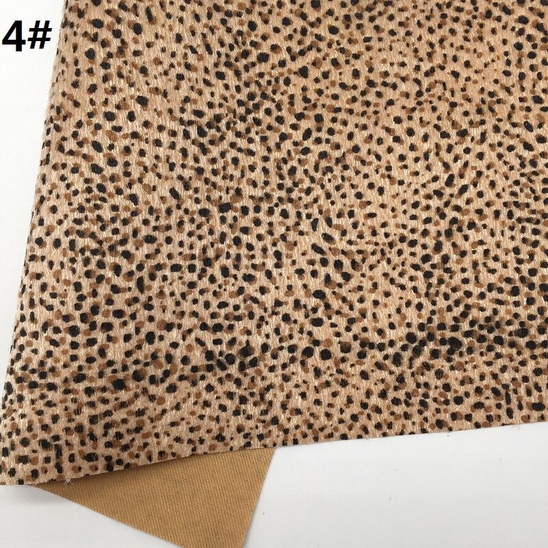 1PC 21X29CM Dots Printed Faux Fur Fabric For Making Bows LEOsyntheticoDIY GM3255B: 4