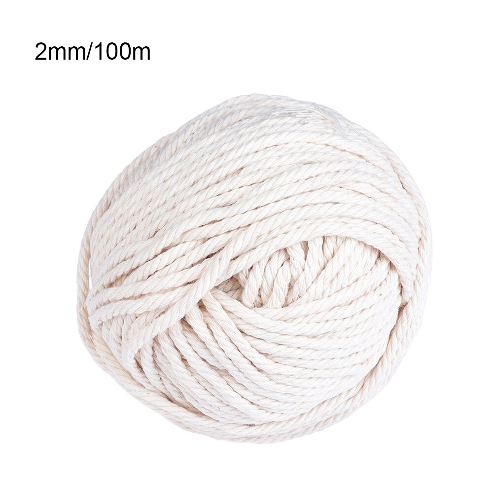Waxed Cotton 2/3/4/5mm Natural Beige Cotton Macram... – Grandado