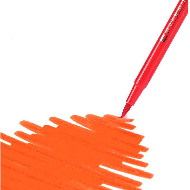 Pluma de acuarela de cabeza suave, pincel de Color lavable, pluma de línea de gancho, dibujo, pintura, material de papelería para estudiantes de 18/24/36 colores