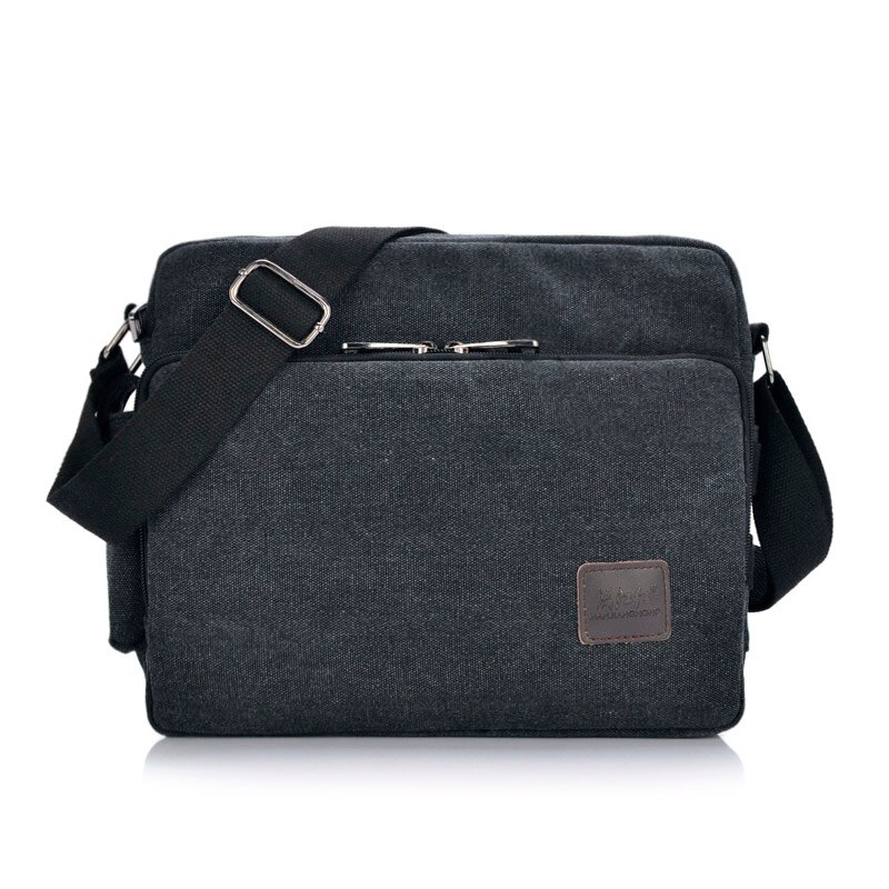 Multifunction Canvas Men Bags For Teenager Male Mochila Leisure Shoulder Bags Men Travel Bags 8 Color Bags: Black