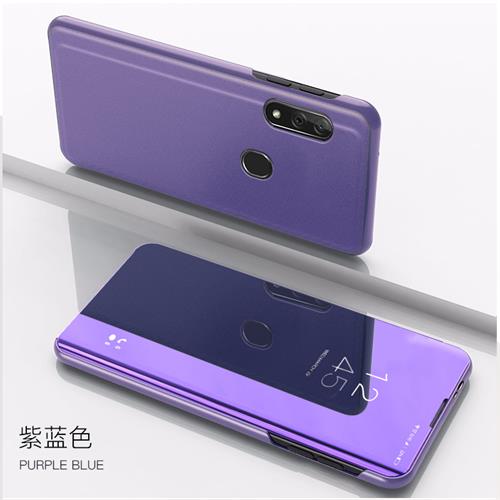 For ZTE V10 Vita Case Luxury Smart Mirror Flip Cover On ZTE V10Vita Accessory For ZTE Blade V10 Vita 6.26 inch Fundas Coque: Navy Blue