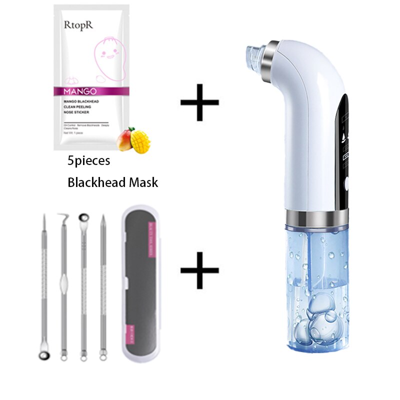 Facial Electric Small Bubble Blackhead Remover Black Dot Pimples Pore Cleaner Vacuum Machine Beauty Skin Care: Blackhead 2
