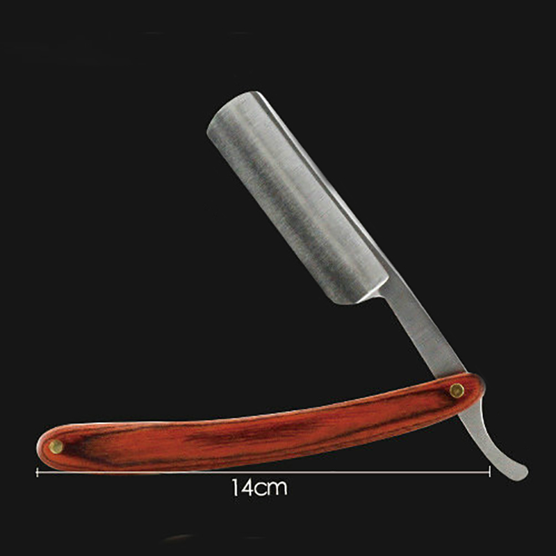 Cut Throat Straight Razor Wood Barber Razor Premium Single Blade Straight Edge Razor Beard Shaving Razor: Yellow