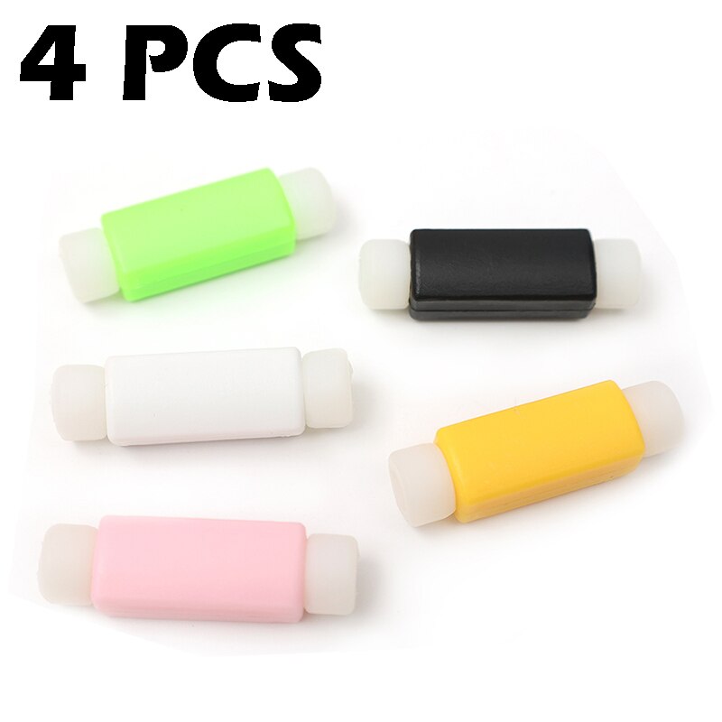 Kabel ochronny pokrowiec słuchawki przewód słuchawek silikonowy trwały ochraniacz do szybkiego ładowania telefonu kabel do transmisji danych Organizer do kabli zarządzanie: Random Color 4 PCS