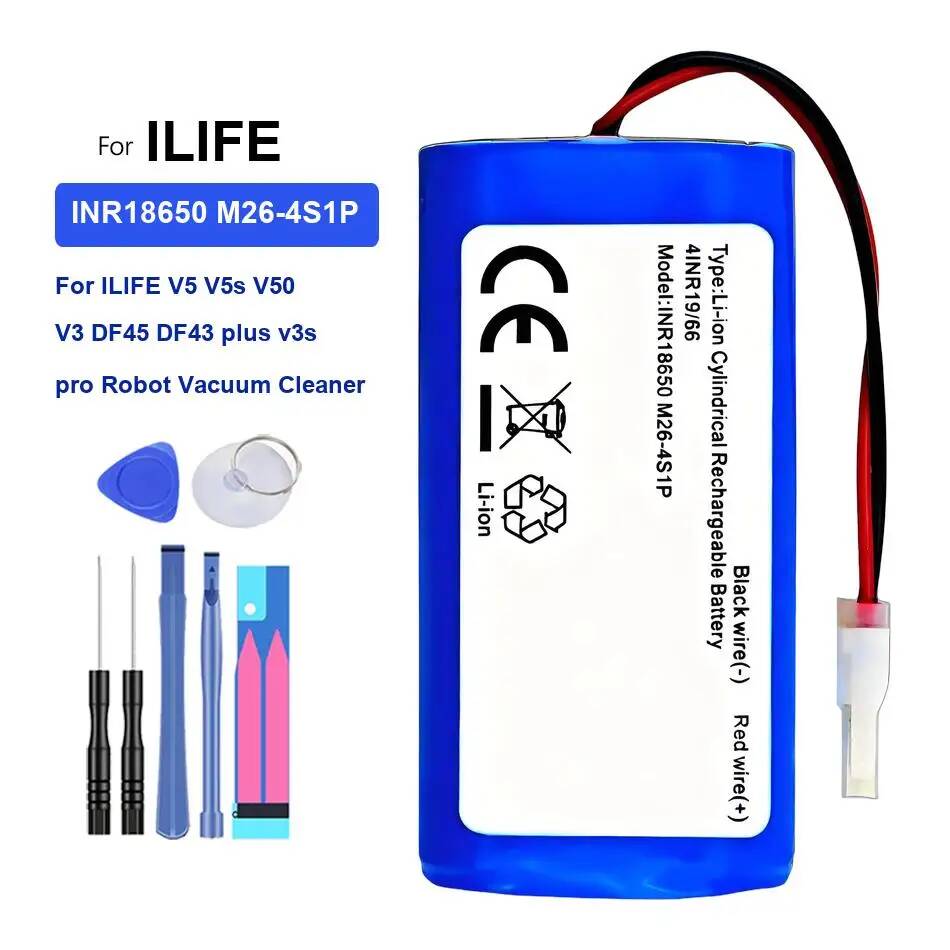 INR18650 M26-4S1P Batterij Voor Ilife V5 V5s V50 V3 DF45 DF43 V3s Robot Stofzuiger Plus Pro: Roze