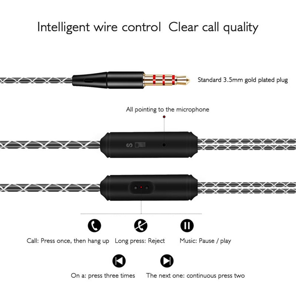 3.5mm sport oorhaak oordopjes hoofdtelefoon voor hardlopen hifi stereo bas headset met microfoon