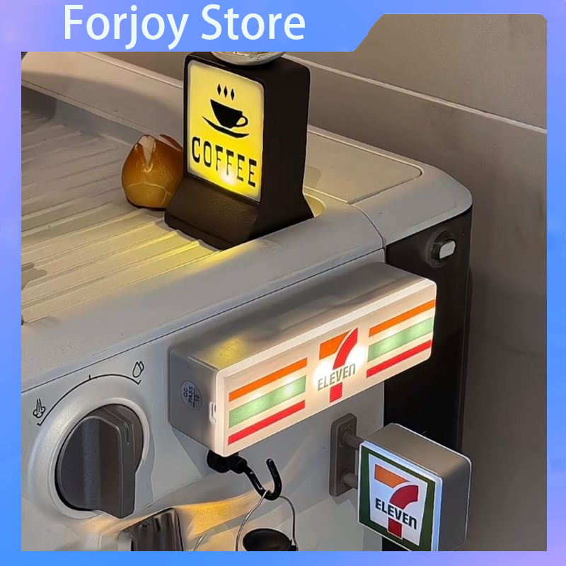 Pegatina magnética para refrigerador de cafetería, etiqueta ligera creativa para tienda de conveniencia, caja de luz familiar magnética, decoración de juguetes
