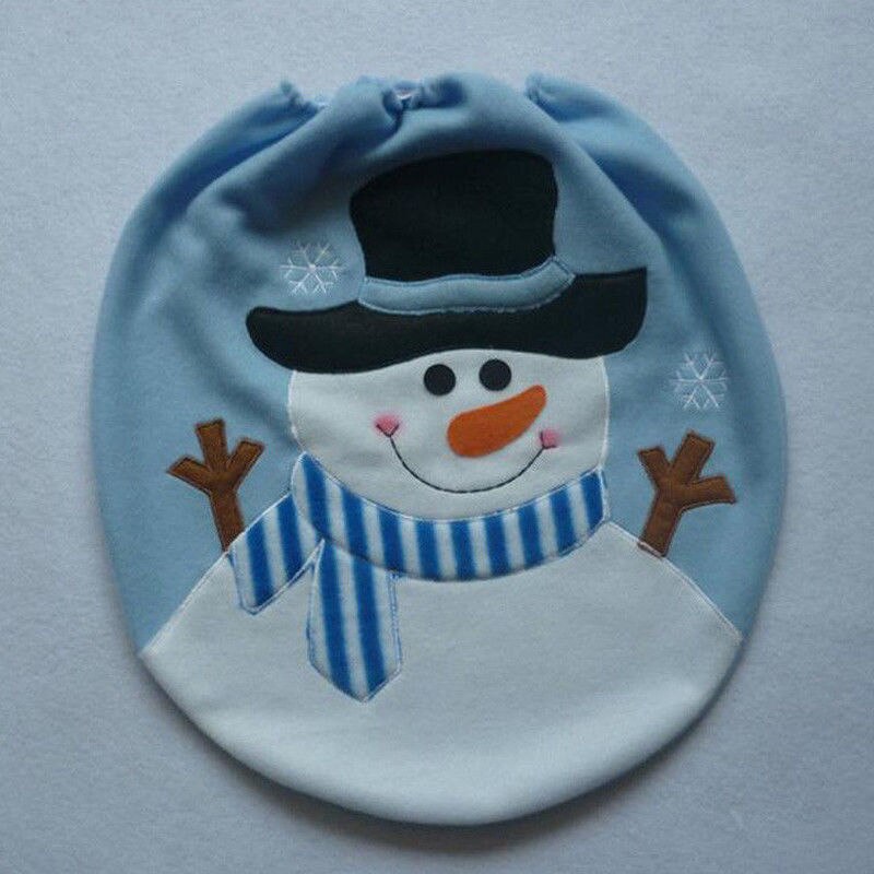 , felpudo navideño, asiento de inodoro de muñeco de nieve, alfombra, juego de baño, decoración navideña para el baño, Feliz Año