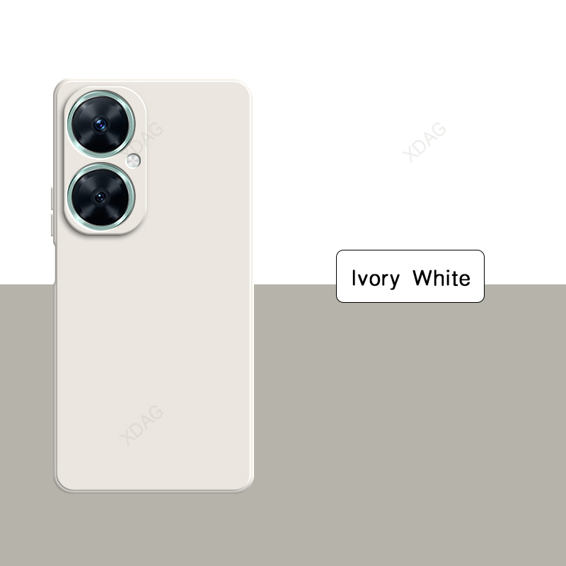 Capa de silicone líquido à prova de choque para huawei nova11i nova 11i MAO-LX9 MAO-LX9N original luxo alta qualidade macio quadrado capa traseira: Laranja