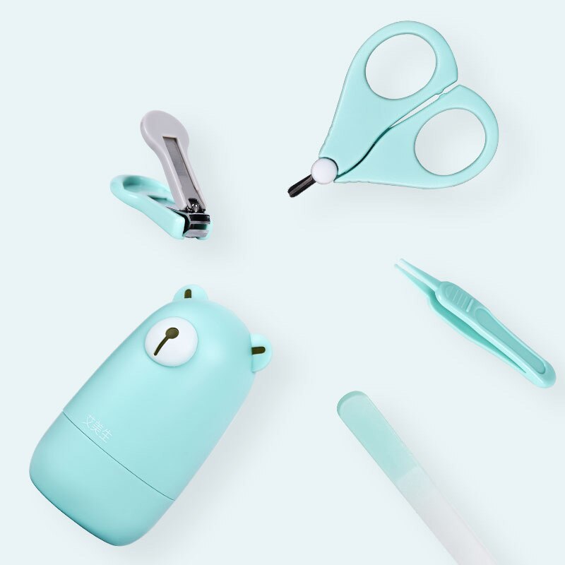 Baby Nail Scissors Gorgeous Trimmer Sets Safety Care Nail Cutter Nail Scissors Nails Suit Newborn Baby Care Cleaning Toils: Blue