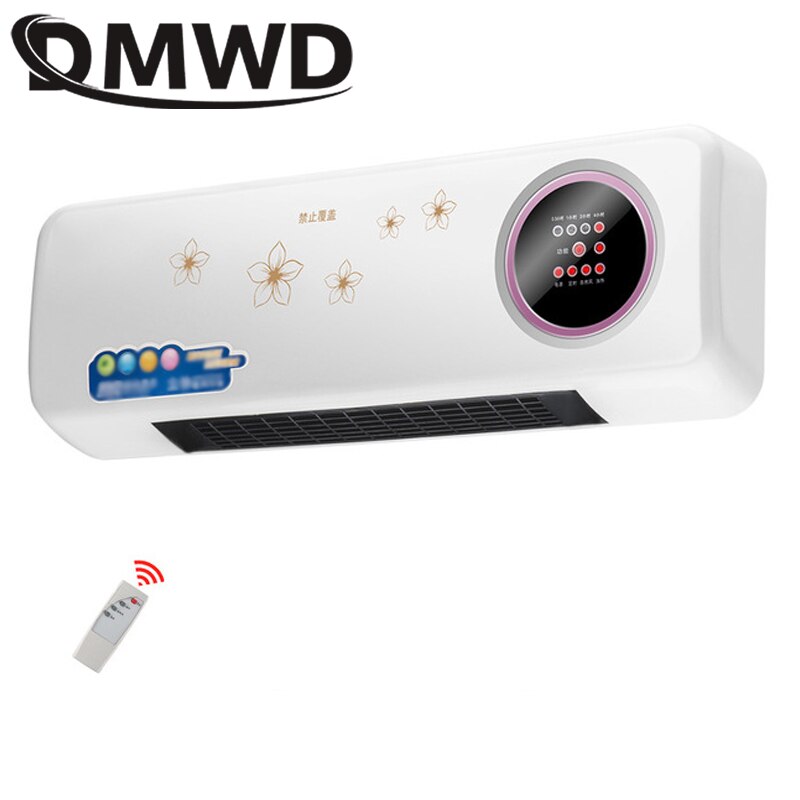 DMWD Wall-Mounted Remote Control Heater Air Warmer 2000W Home Room Energy Saving Heating Fan Bathroom Heating Air Radiator EU
