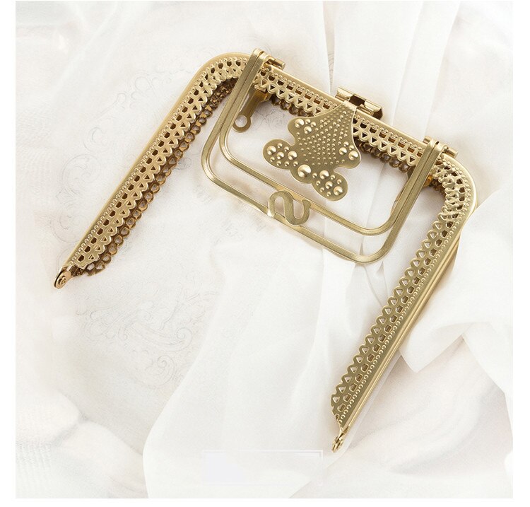 13 cm silver brass gunmetal three colors nice metal purse frame with metal bag handle wallet frame purse hanger handles: antique brass