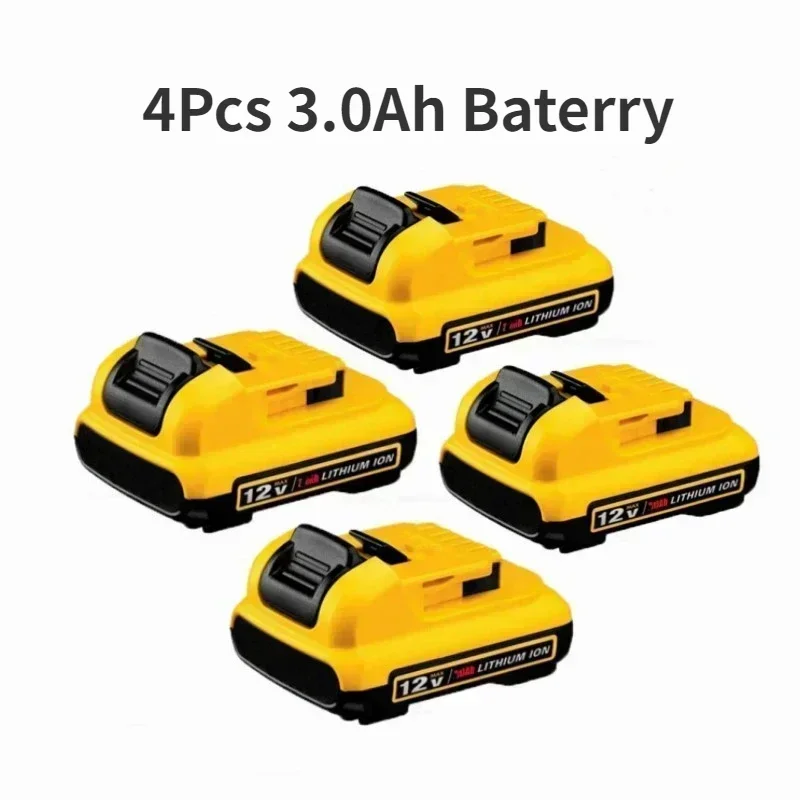 Aleaivy för dewalt 6.0ah ersättnings-dcb 120 litiumjonbatterier 12v 3ah dcb 123 dcb 125 dcb 124 dcb 122 dcd 710 elverktygsbatteri