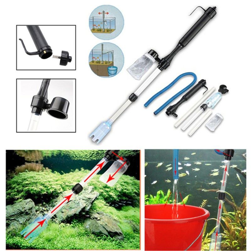 Aquarium Gravel Battery Fish Tank Vacuum Siphon Cleaner Pump Water Filter Clean Siphon Filter Cleaner Fish Tank Tools Aquarium