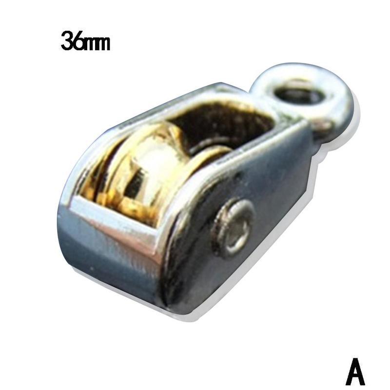 Poulie fixe en métal fin, simple et Double, poulie mobile Miniature en Zinc, poulie en alliage fixe K1F8: A 36mm