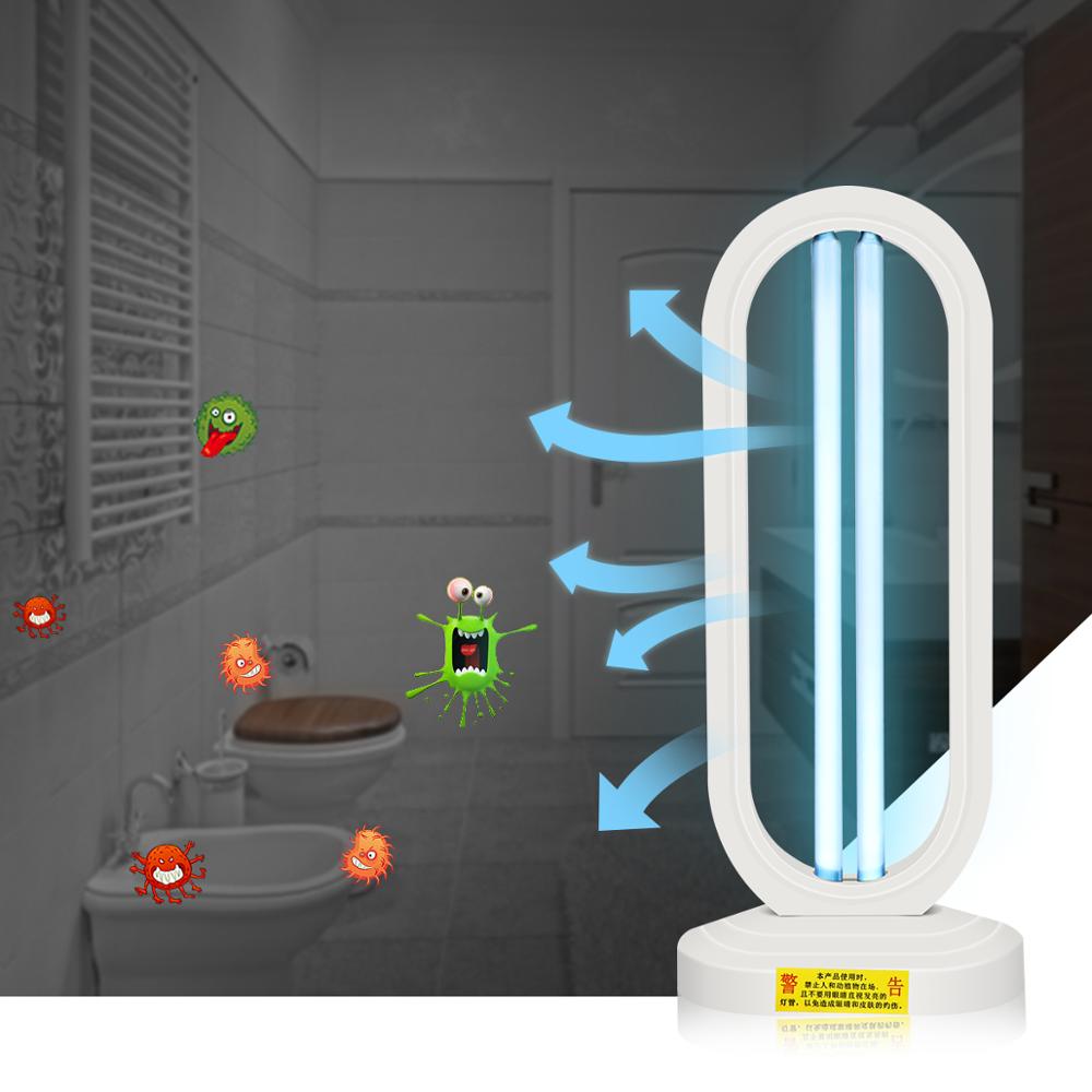 50W UV Sterilizer Lamp 110V 220V T5 Tube UVC Quartz Disinfection Germicidal Led Table Bulb EU US Power Timer Ultraviolet Light