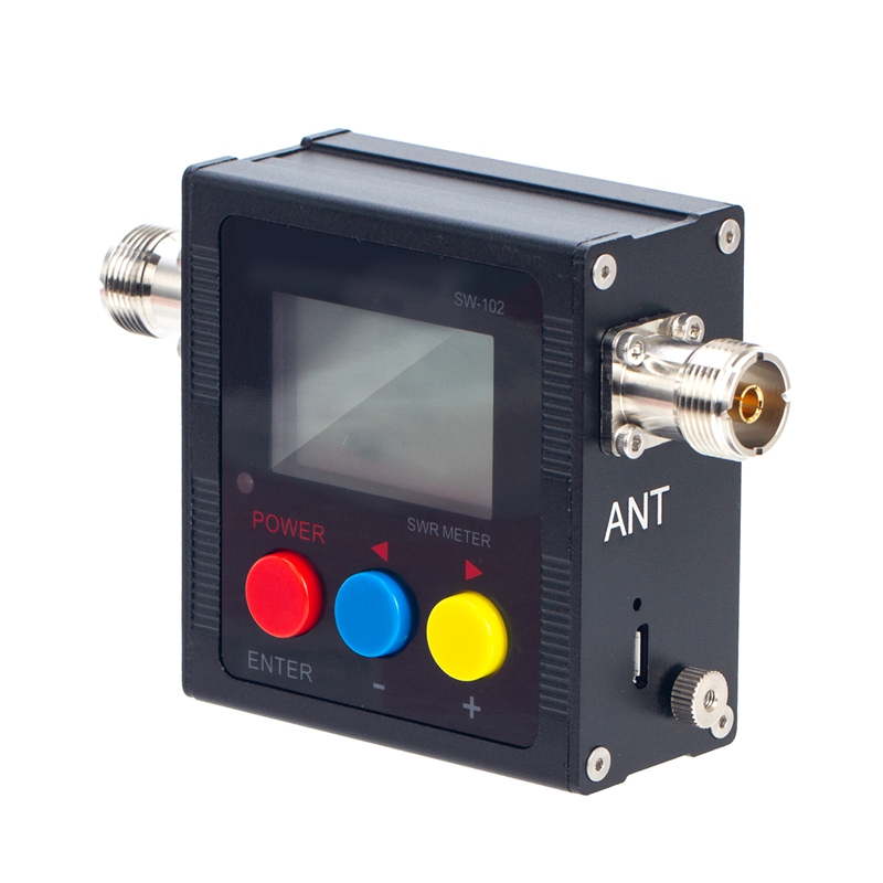 1 PCS SW-102 Meter 125-520 Mhz Digital VHF/UHF Power SWR Meter For Two Way Radio US Plug: Default Title