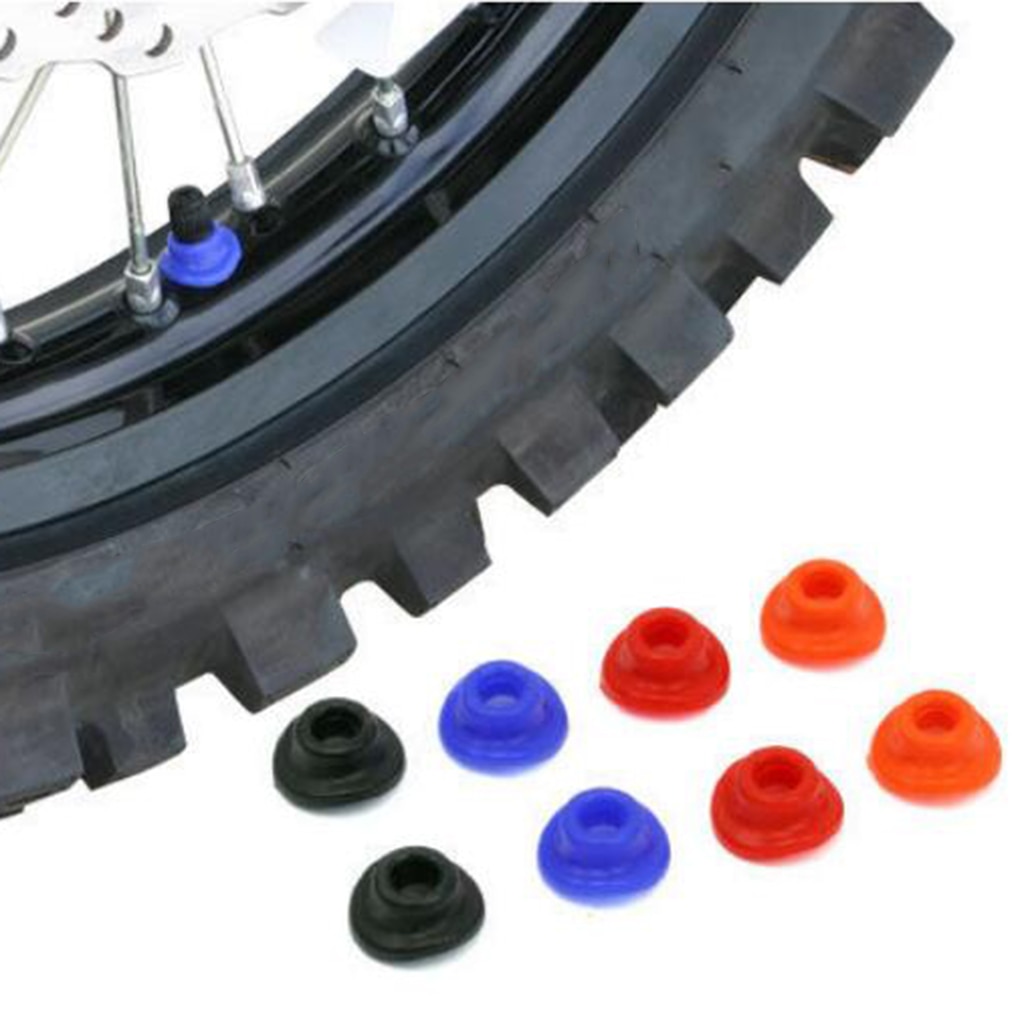 10 Pieces Dirt Bike ATV UTV Air Valve Stem Mud Guards Tire Tube Caps Silicone Rubber Waterproof Cap Universal