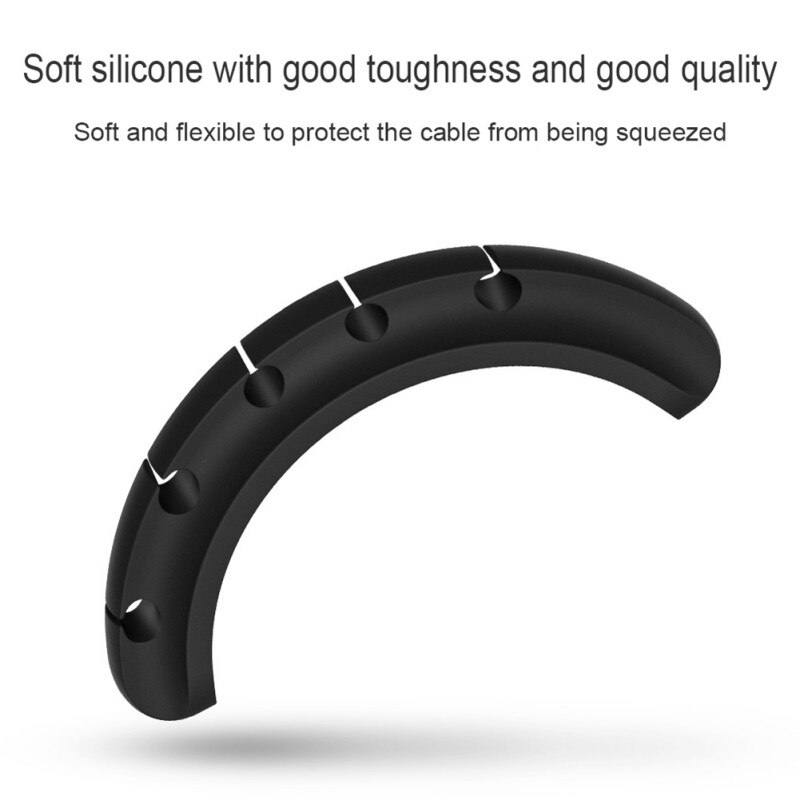 câble organisateur Silicone USB câble enrouleur bureau bien rangé gestion Clips support de câble pour souris casque fil pratique