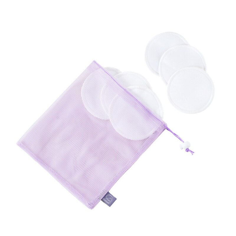 6 Stks/set Mom Herbruikbare Biologische Bamboe Borst Kompres Waterdicht Wasbare Nursing Zoogcompressen Voeden 3 Lagen Dikke Pads