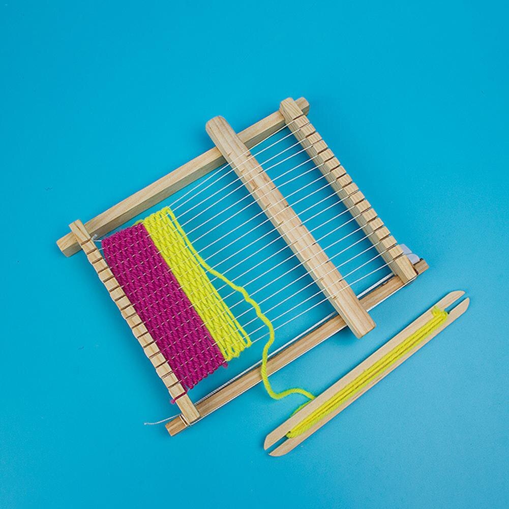 Børns videnskabelige produkt model manual diy hjemmelavet væv tilfældig farve