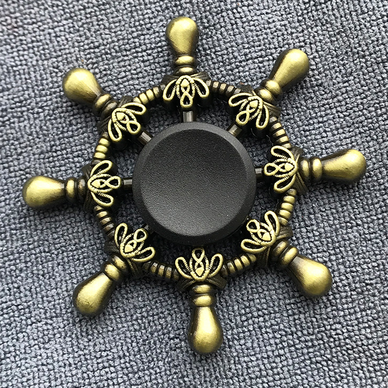 Fidget Spinner Brass Color Zinc Alloy Metal Exterior Smoothstress reliever Toys For Children Adult: 14