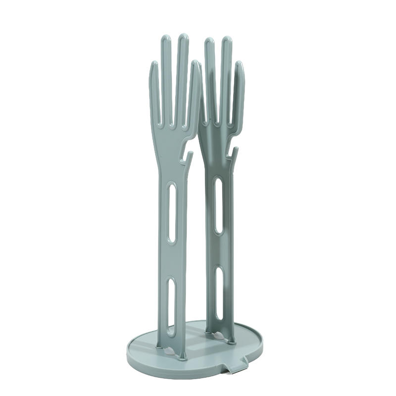 A drying rack for kitchen rubber gloves, a glove holder and a drying rack for towels in the kitchen and bathroom: light yellow