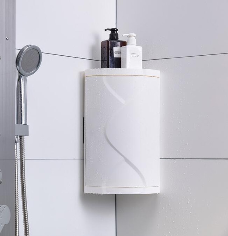 Armoire de salle de bain 360 degrés rotatif Triangle étagère cuisine toilette étagère coin étagère salle de bain étagère de rangement meuble salle de bain