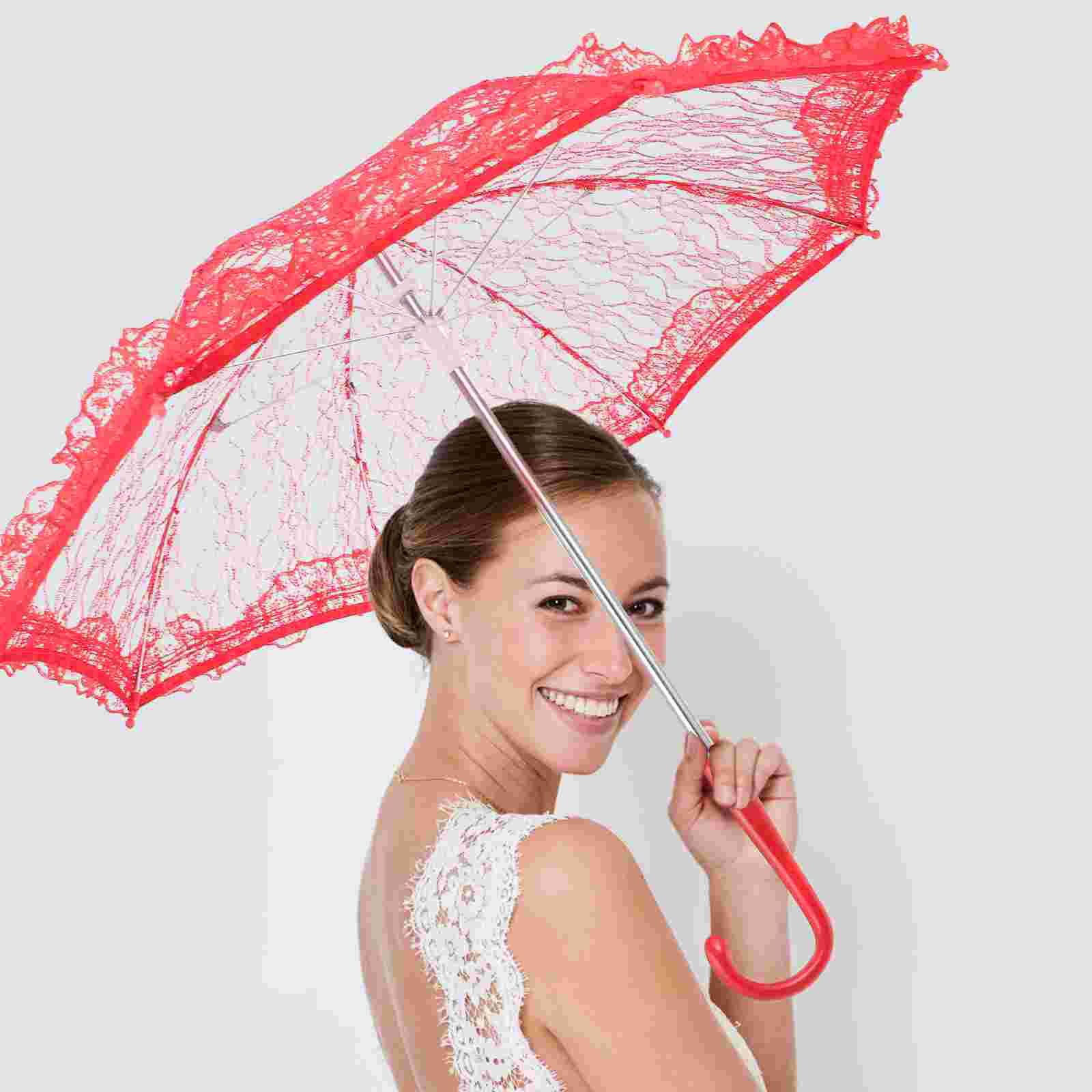 Hecha Mano Bordado Floral Sombrilla Encaje Gonetre - Bordado Floral, Seda,  Madera, Para Bodas Y Fotos Accesorio Novia Fotografía, image size:1600x1600