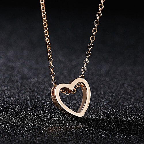 Rinhoo Simple Couple Stainless Steel Necklace Hollow Cactus Heart Flower Pendents Jewelry For Men and Women: 8