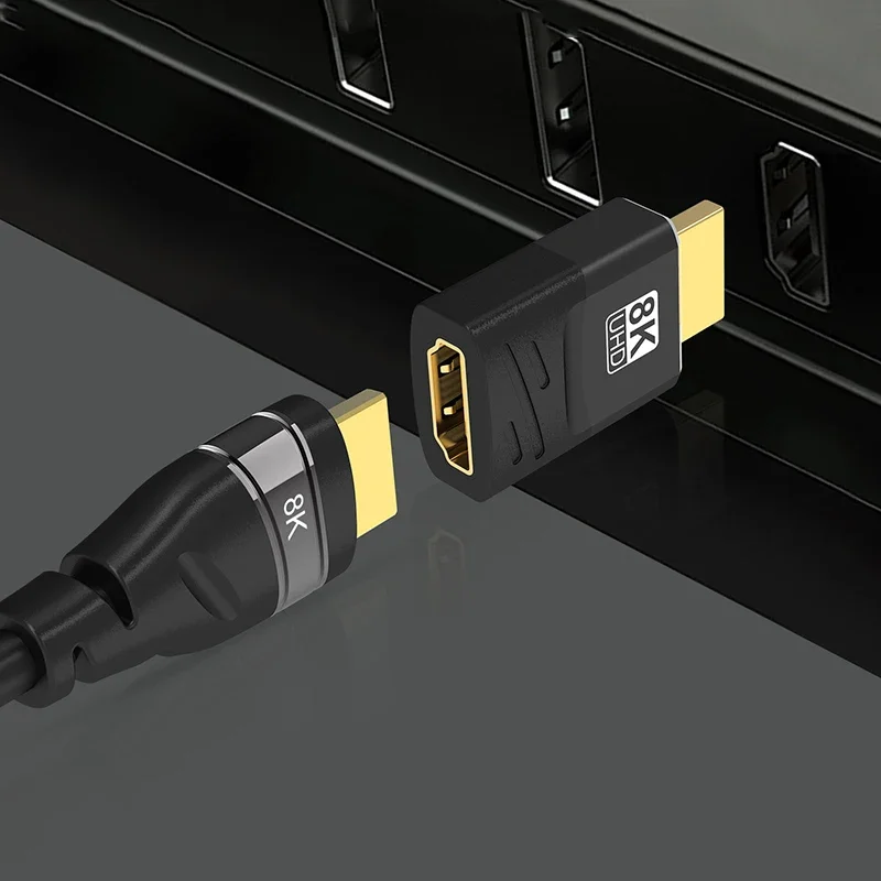 8K Hdmi 2.1 Adapter 90 270 Graden Rechte Hoek Man Naar Vrouw Converter Hdmi Kabel Verlengstuk Connector Voor Tv Laptop Pc Monitor