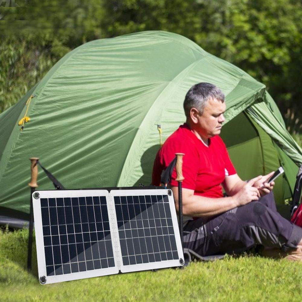 Solar Panel Cell IP65 Recreational Vehicle Energy Saving Solar Power Charger Solar Panel 60W Double USB Pot 18V/12V Boat