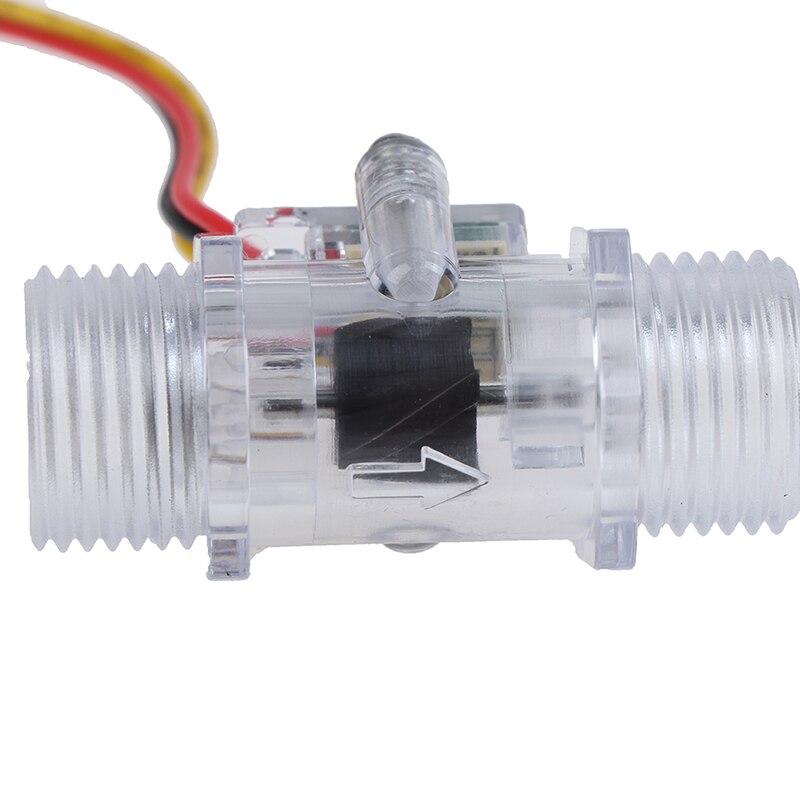 1Pc Water Flow Sensor Switch G1/2" Hall Effect Meter Control DC 5-15V