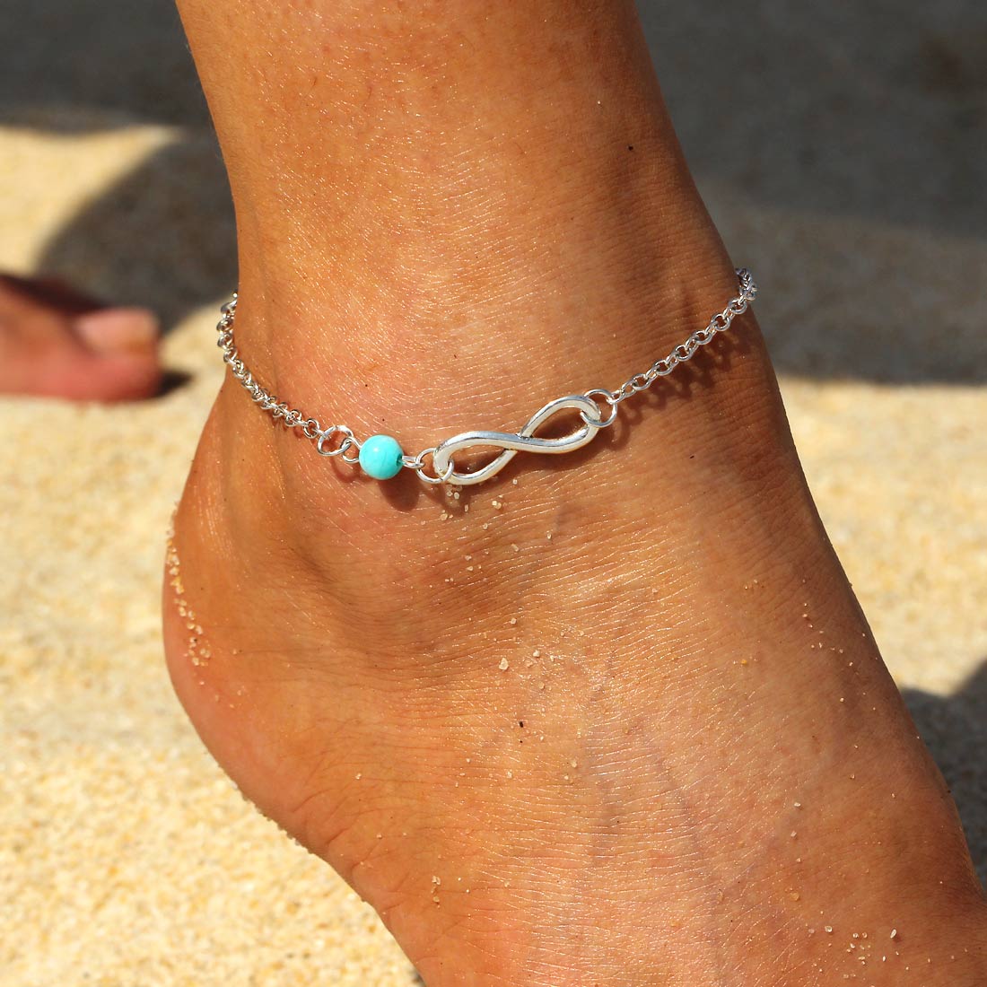 Retro playa tobilleras para verano de las mujeres cadena de enlace turco tobilleras pulsera para: 33