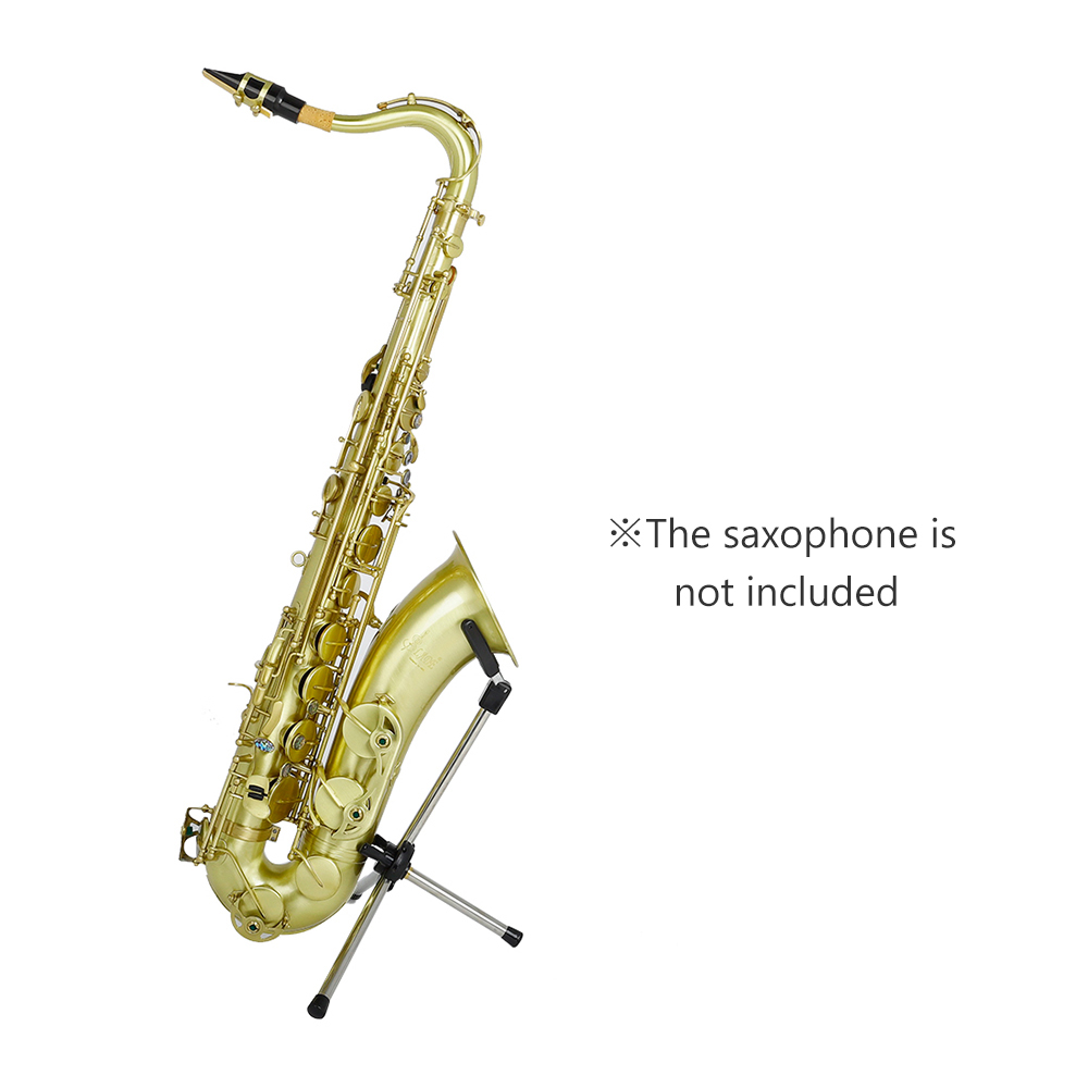 Foldable Tenor Saxophone Stand Sax Accessories Portable Sax Metal Floor Stand Holder with Carry Bag: Default Title