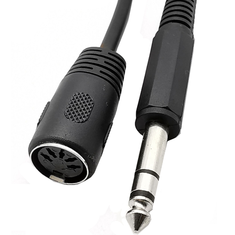 Câble MIDI Din femelle à 5 broches, câble d&#39;extension Audio stéréo TRS mono-prix 6.35mm (1/4 pouce) mâle