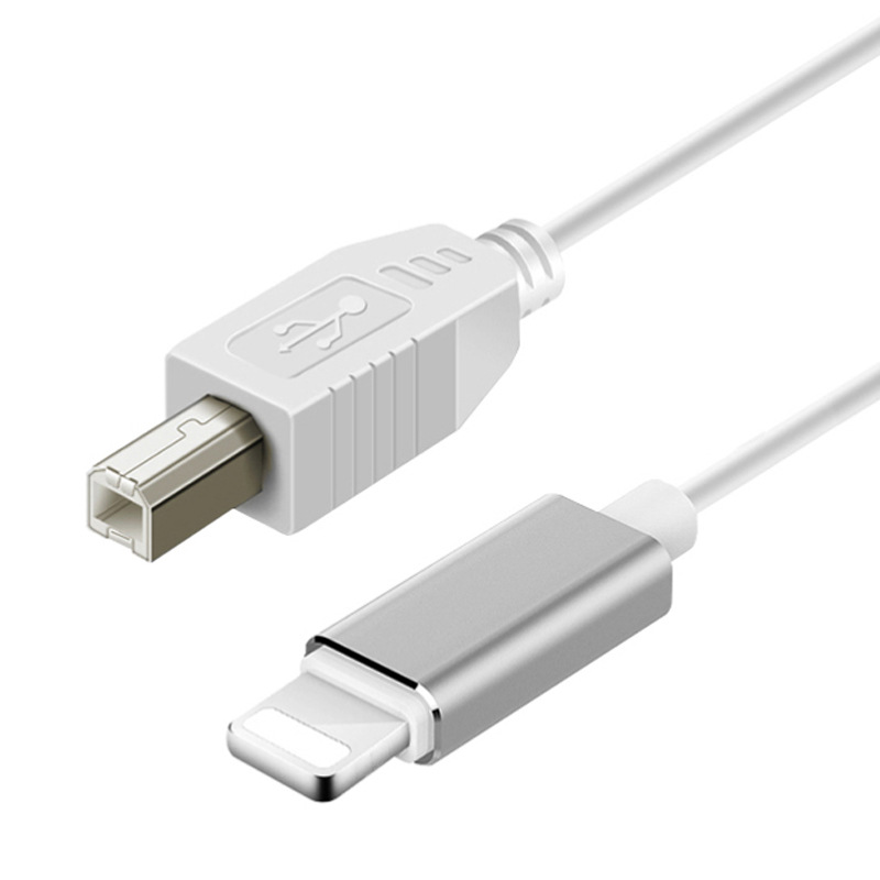Lightning naar MIDI-kabel USB 2.0 Lightning naar Type B OTG-kabel voor MIDI-toetsenbord, audio-interface, USB-microfoon: Default Title
