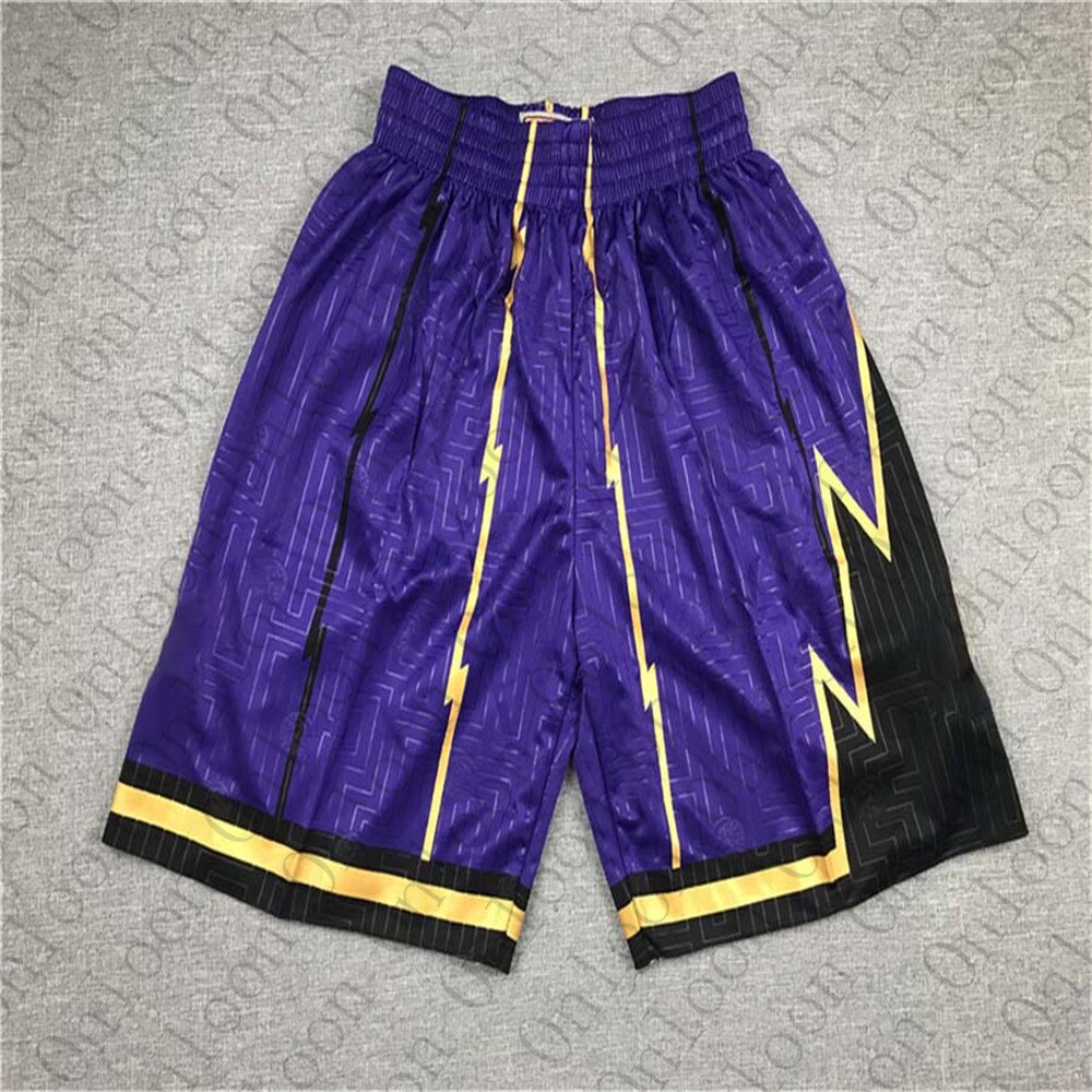 Mens American Basketball Corto Toronto Squadra Ricamo Shorts Sport Pantalones Cortos Hombre breve cestino