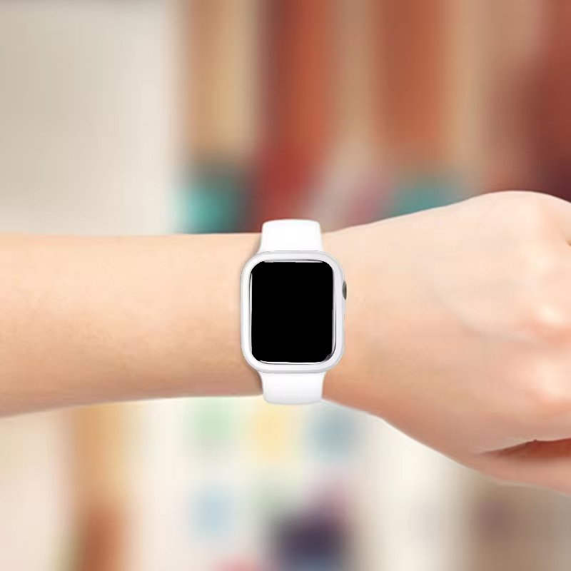 Matte Case For Apple Watch 44mm 40mm 41mm 45mm Hollow out Screen Protector PC Frame Cover apple watch Series 9 8 7 6 5 4 se