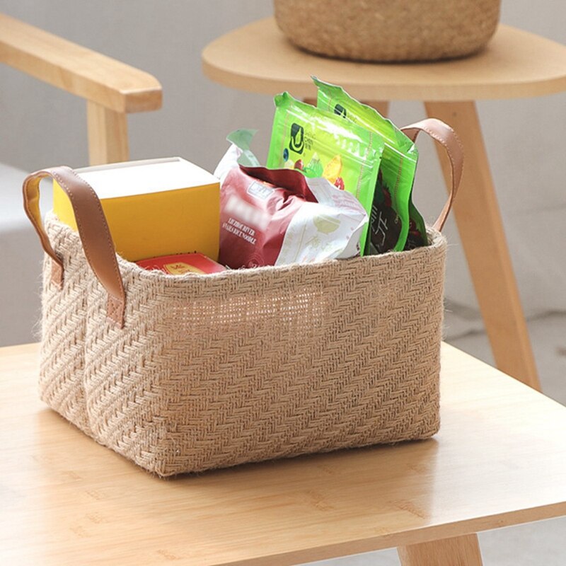 Panier De Rangement Tissé Multi-usage - Décoration Maison, Rangement Fruits, Collaires, Petit Bazar - Style Rotin Moderne