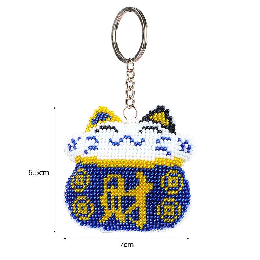 Colgante de cuentas completo con bordado de bolsa de la suerte, accesorios para manualidades DIY duraderos, Kit de bordado de punto de cruz, mochila, llavero, abalorios: 04