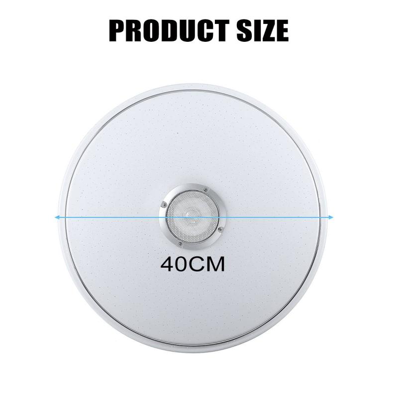 LED Wireless for Bluetooth Speaker Loundspeaker Player RGB Dimmable Ceiling Light Panel Lamp with APP + Remote Control Bedroom