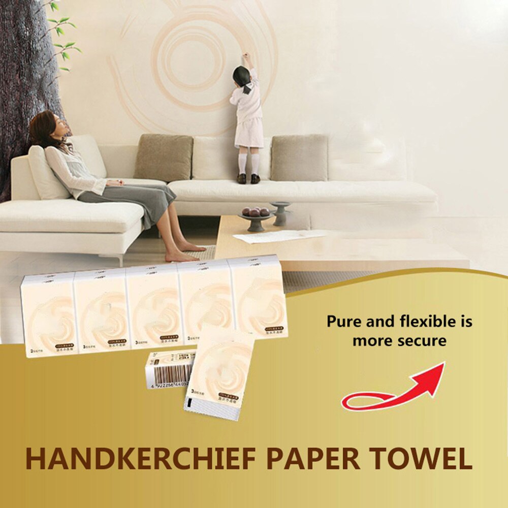 10 Packs Papieren Handdoek Zakdoek Drie-Layer Papier Servetten Supply Fijne Textuur Draagbare Zakdoek