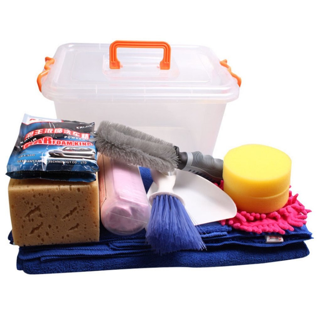 Car Wash Tools Home Car Wash Kit Car Cleaning Supplies Mop Car Wash Liquid Foam Cleaning Towel Bucket
